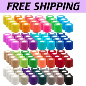 Stretchable Self Adhesive Bandage Wrap - 108 Rolls in 2 Inch Colors for Everyone - Picture 1 of 9