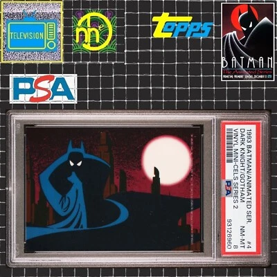 1993 Topps Batman: The Animated Series - The Dark Knight Vinyl Cel - PSA 8 NM-MT - Image 1 of 4
