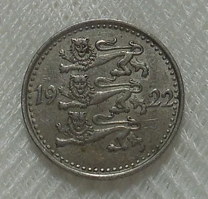 1922 ESTONIA 1 MARK COIN HIGH GRADE - Picture 1 of 2