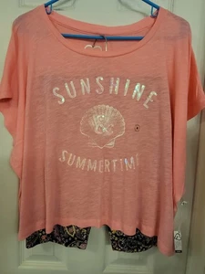 Live Love Dream Top & Bike Shorts Womens Size M - Picture 1 of 12