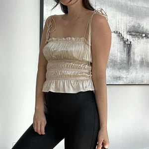REFORMATION Viviana Silk Top - Picture 1 of 6