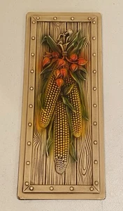 MCM Miller Studio Plastic Molded Corn Bittersweet Wall Art Plaque Vintage USA - Picture 1 of 8
