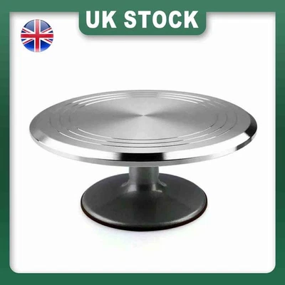 Cake Turntable 12'' Aluminum Cake Revolving Stand Holder Cake Baking Tool-UK - Image 1 of 4