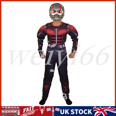 CATCHCOSTUME Kids Avengers Ant-Man Costume Boys Superhero Cosplay Jumpsuit with Mask Outfit