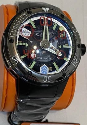 Nubeo Mariner 9 automático•bisel de tungsteno•parte posterior de exposición•esfera esqueleto-NB6090-22 Foto 1 de 4