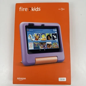 Amazon Fire 7 Kids 12th Gen (2022) 32GB Tablet Wi-Fi  7" Purple New Open Box - Picture 1 of 13