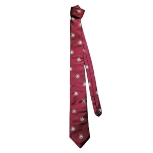 Limited Editions Vintage Burgundy Silk Maritime Tie Sailboat Crest Made in USA - Bild 1 von 4