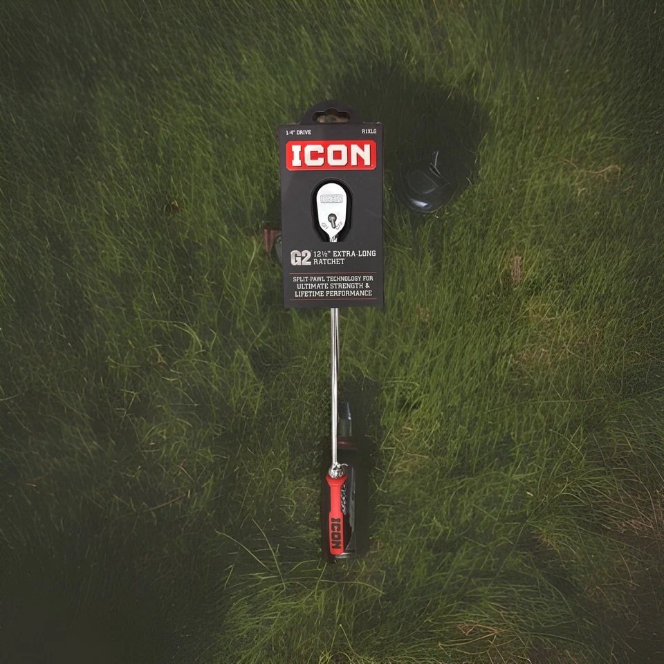 ICON G2 SERIES 1/4" Drive 12.5” X- Long Ratchet R1XLG 70439 Split -pawl