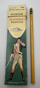 VTG Dixon Ticonderoga Pencils No. 2-5/10 Medium #1388 New in Box 1 Dozen - Picture 1 of 7