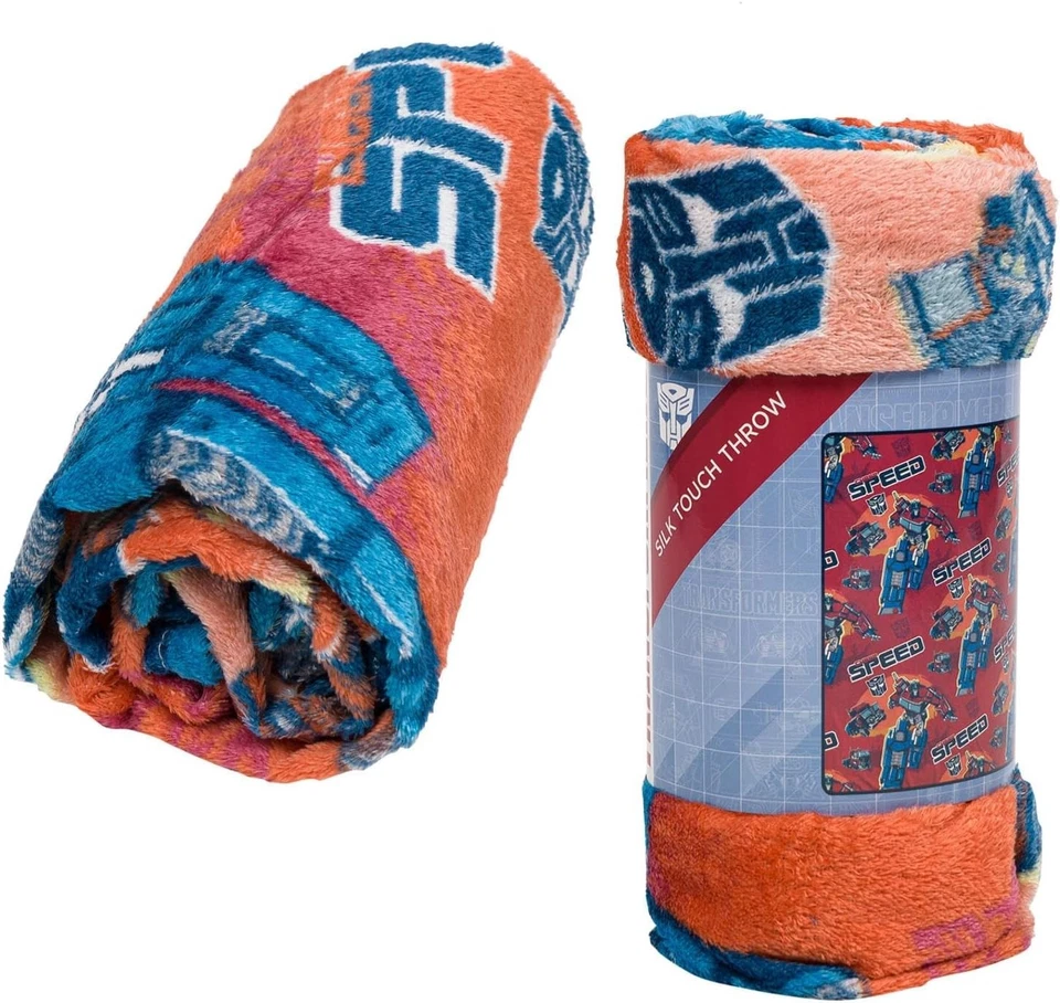 Manta - Transformers Optimus Prime Naranja 40x50 Tacto de Seda Tiro Suave NUEVO Foto 1 de 1