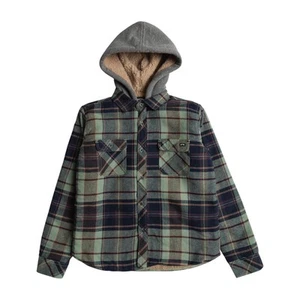Billabong Kids Coastline Flannel Long Sleeve Hooded Shirt Shacket Button Outdoor - Picture 1 of 1