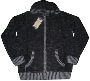 MAGLIONE UOMO giacca con cappuccio M L XL XXL 3XL fantasia melange nero Be BOARD - Picture 1 of 1