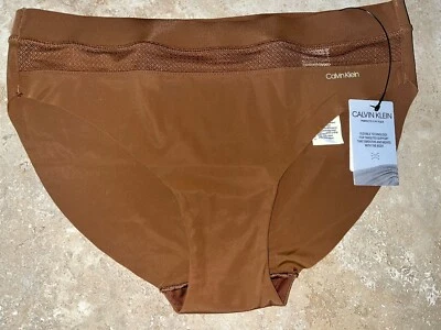 Braguita de bikini marrón flexible ajuste perfecto Calvin Klein XS $24 NUEVA CON ETIQUETAS $24 Foto 1 de 2
