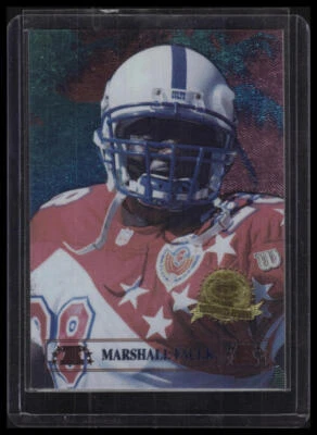 1996 Collector's Edge President's Reserve #19 Marshall Faulk  #/7500 - Image 1 of 2
