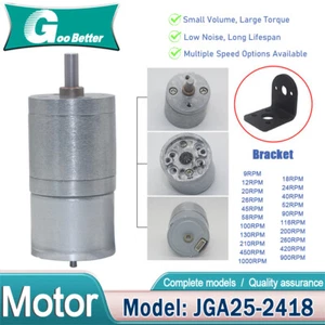 JGA25-2418 DC 12V 24V Riduzione Velocità Motoriduttore Brushless con Cambio Curler - Foto 1 di 15