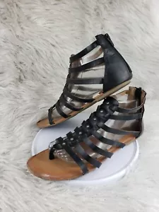 ARIZONA JEANS CO. Womens Black Strappy Sandals Size 9 - Picture 1 of 7