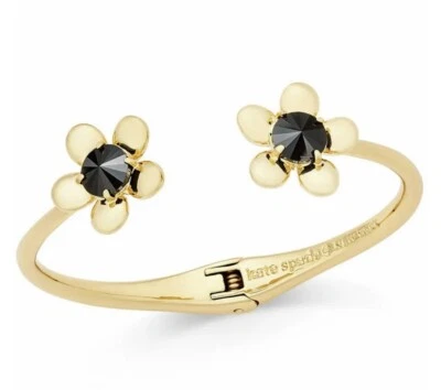 Kate Spade Sunset Blooms Cuff Bracelet  NWT Beautiful Faceted Black Gems ++ - Image 1 of 3