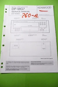 Manuale Di Servizio Per Kenwood DP-MG7, ORIGINALE - Foto 1 di 1