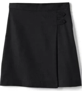Falda para mujer Lands' End lisa línea A negra talla 2 #23 - Imagen 1 de 1