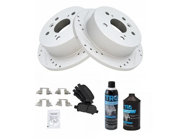 Kit de pastillas de freno trasero y rotor TRQ 35PV38C para Toyota Avalon 2005-2007 Foto 1 de 1