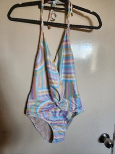 Watercolors By Kenny Flowers SwimSuit One Piece The North Size Small - Picture 1 of 9
