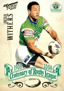 2008 CANBERRA RAIDERS NRL Card LINCOLN WITHERS Centenary - Bild 1 von 2