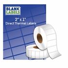 1 Roll of 2&quot; x 1&quot; Labels 1375 Direct Thermal for Zebra or Eltron Printers 1,375