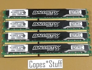Crucial Ballistix Sport BLS4G3D1609ES2LX0.16FED2 DDR3 PC3-12800u 4 x 4GB = 16GB - Picture 1 of 2