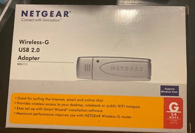 NETGEAR G 54 MBPS WIRELESS-G USB 2.0 Mobile Access ADAPTER WG111US - Image 1 of 4