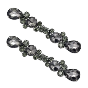 1 Pair Crystal Hook and Eye Clasp Button DIY Decorative Fastener Sewing Craft - Picture 1 of 12