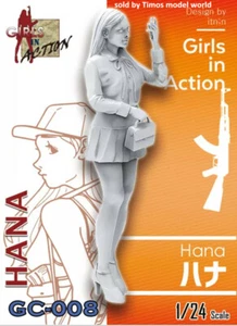 ZLPLA Figura de Resina 1/24 Genuina Hana Niñas en Acción Conjunto Modelo Kit GC-008 - Imagen 1 de 8