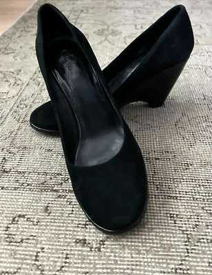 Cole Haan - NikeAir-BLACK Suede Leather Wedge Heel Pumps-Size 10 M - Image 1 of 4