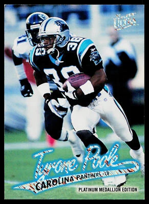 1997 Ultra Tyrone Poole Platinum Medallion #P343 Carolina Panthers - Image 1 of 2