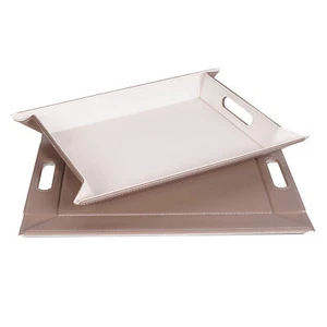FREEFORM Wendetablett Tischset zweifarbig 55 x 41 cm Weiß / Taupe - Bild 1 von 1