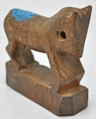 Antigua mini estatuilla de caballo de madera original tallada a mano Foto 1 de 4