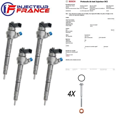 4x 0445110369 Injecteur Audı Seat Skoda VW 2.0 TDI 03L130277J/Q 0445110647 - Photo 1/4