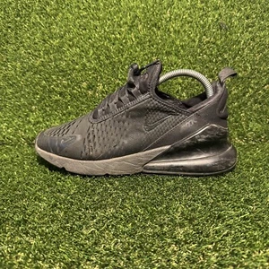 Size 7 (GS) - Nike Air Max 270 Low Triple Black - Picture 1 of 10