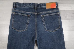 Pantalones de mezclilla azules SPOKE Build B 14 oz elásticos japoneses calce regular para hombre W32 L30 - Imagen 1 de 14