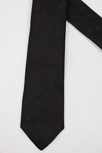 Nueva con etiquetas Corbata Current Givenchy Para Hombre Seda Negra Floral Cuello Delgado 58L x 2.75W - Imagen 1 de 4