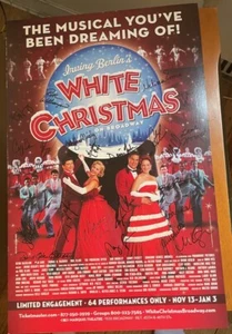 Tarjeta de ventana firmada Melissa Errico y Tony Yazbeck ""Blanca Navidad"" 2009 - Imagen 1 de 1