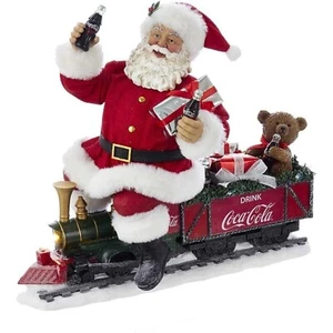 Fabriche Coca Cola Babbo Natale in treno ghirlanda led statuina CC5171 13,25 pollici nuova - Foto 1 di 6