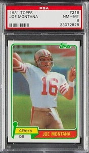1981 Topps #216 Joe Montana ROOKIE PSA NM-MT 8 - Picture 1 of 3