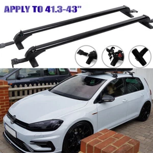 For VW Golf MK6 MK7 2010+ 43.3" Roof Rack Cross Bars Luggage Bike Cargo Carrier - Picture 1 of 10