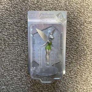 Disney Peter Pan TINKER BELL Modellino ornamentale platino 100° anniversario Giappone - Foto 1 di 2