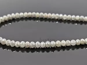 White Gray Diamond Bead 100% Natural White Gray Diamond Bead AAA+ - Picture 1 of 4