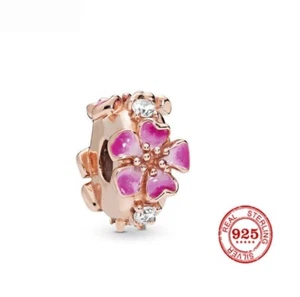 Charms  Anhänger Beads Clip Blüten Stopper Rosegold 925 Sterling Silber - Bild 1 von 1