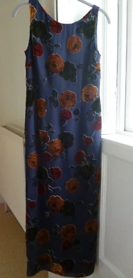 Stunning MINUET Velvet Devore Long Dress in bold floral print UK 8 - Image 1 of 4