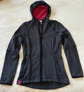 Icebreaker 260 Realfleece Size S Woman Pure Merino Dark Blue Hooded Jacket $200 - Picture 1 of 7