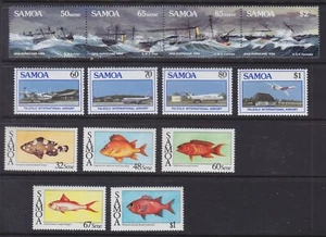 86-89 SAMOA SET SCHIFFE DAMPFSCHIFFE FLUGZEUGE FISCHFLUGHÄFEN POSTFRISCH SCT.680-4 713-6 755a-d - Bild 1 von 1