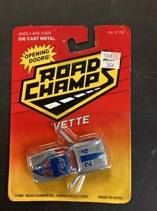 VTG 1987 ROAD CHAMPS “VETTE” 63 CORVETTE #6176 Silver & Blue 1:64 JRI Inc. VHTF - Picture 1 of 2
